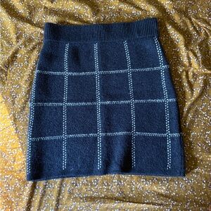 A New Day Windowpane Check Sweater Skirt